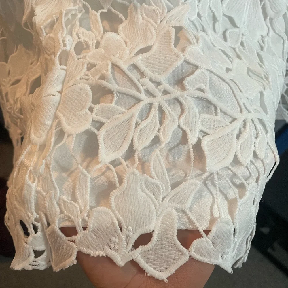 Women’s Short Lace Wedding Dress- size 10US - Picture 8 of 13